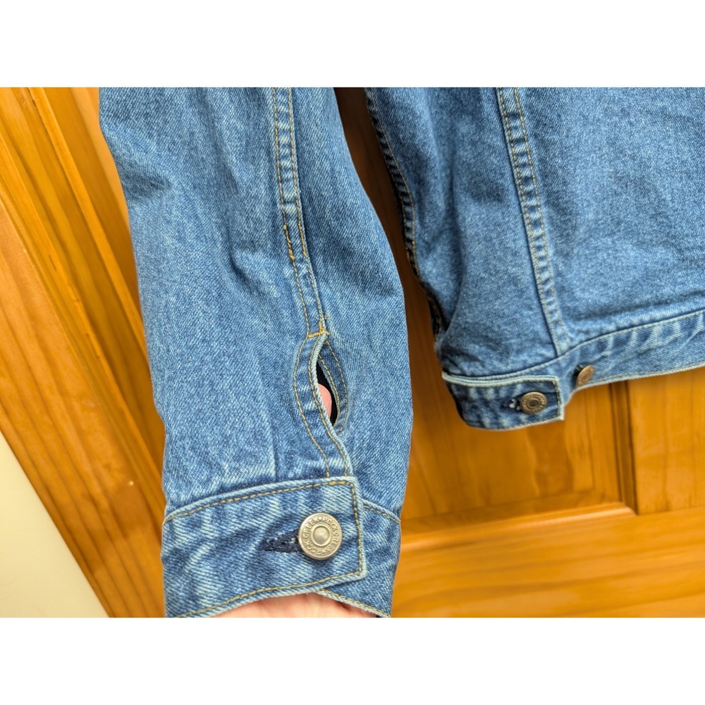 Vintage Rock Creek Men's Blue Denim Jean Jacket Size S Long Sleeves Button Front - Picture 5 of 12